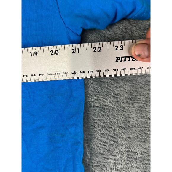 Men's Reel Legends Blue T-Shirt Yellow Fish Logo Performance Crew Neck L Exc - Picture 8 of 10